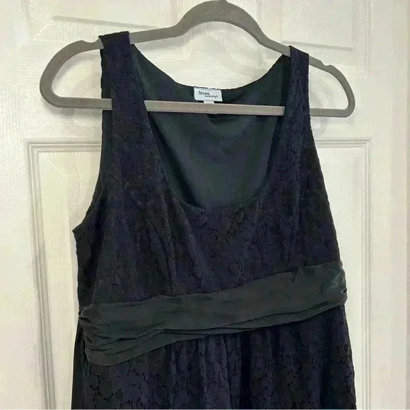 Mimi Maternity Lace Empire Waist Sleeveless Black Cocktail Party Dress Size M - Picture 5 of 16